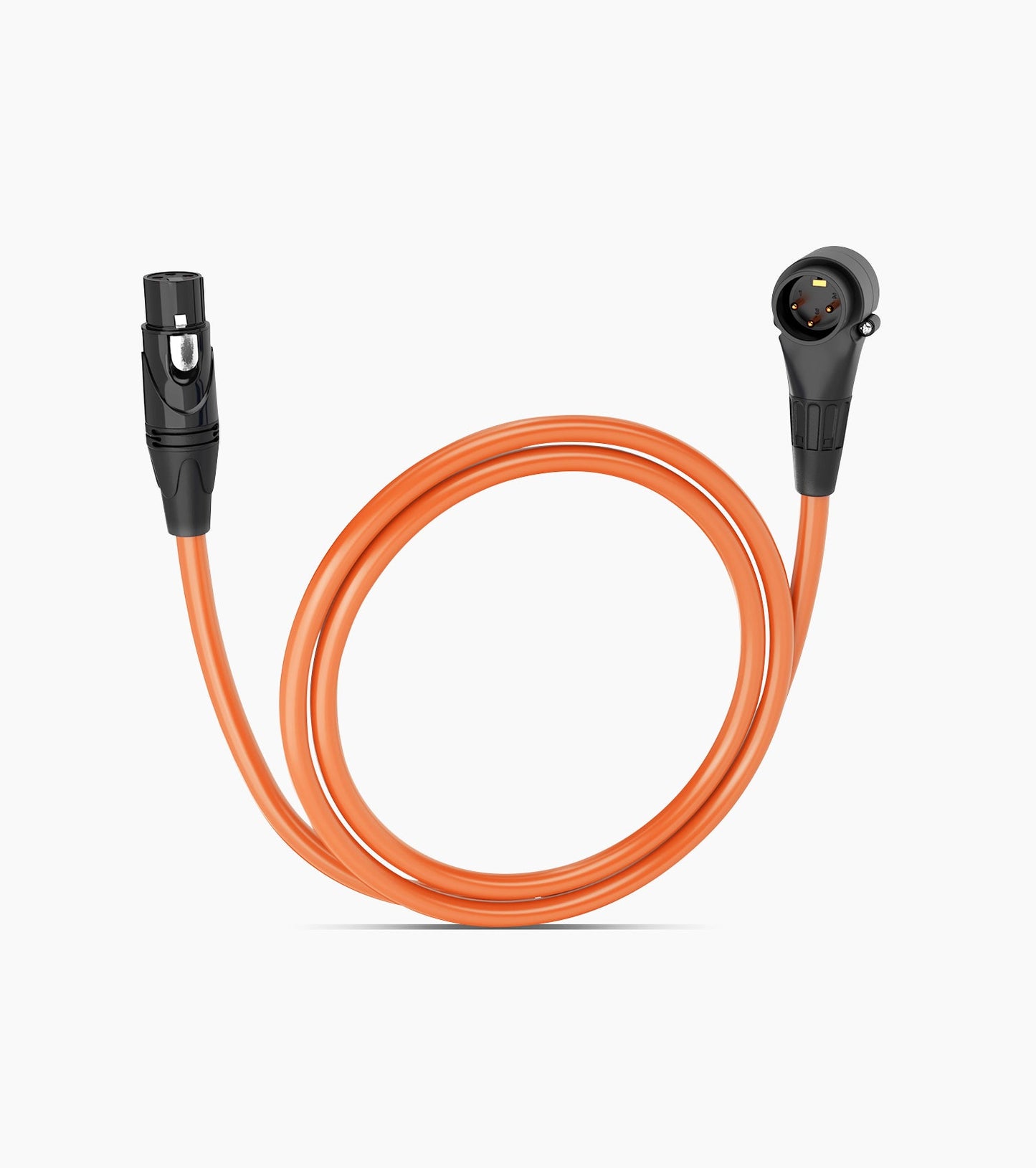 3 Feet Orange XLR Cable Angled Male - Hero Image