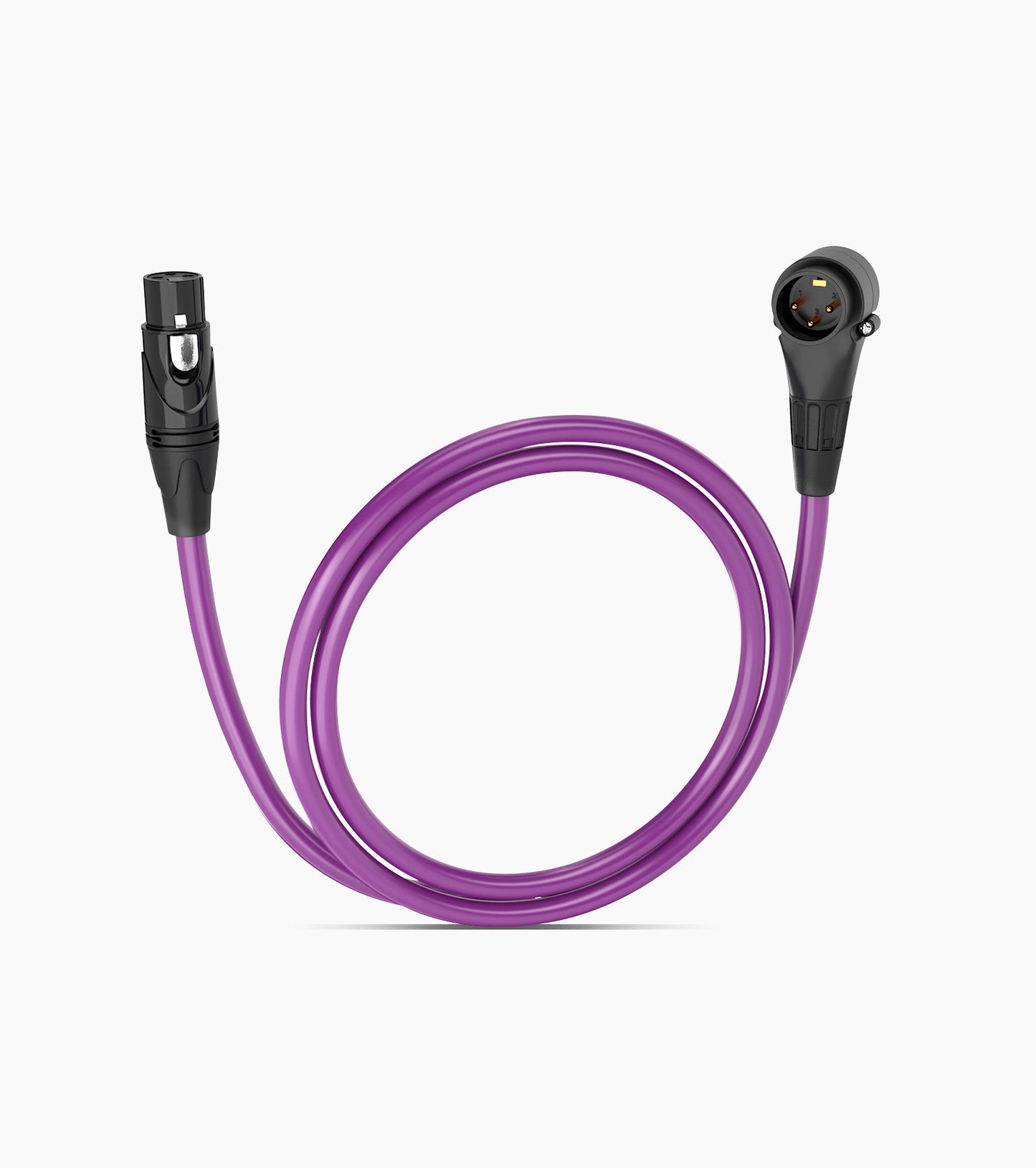 3 Feet Purple XLR Cable Angled Male - Hero Image