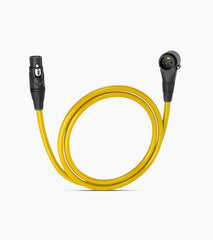 3 Feet Yellow XLR Cable Angled Male - Hero Image