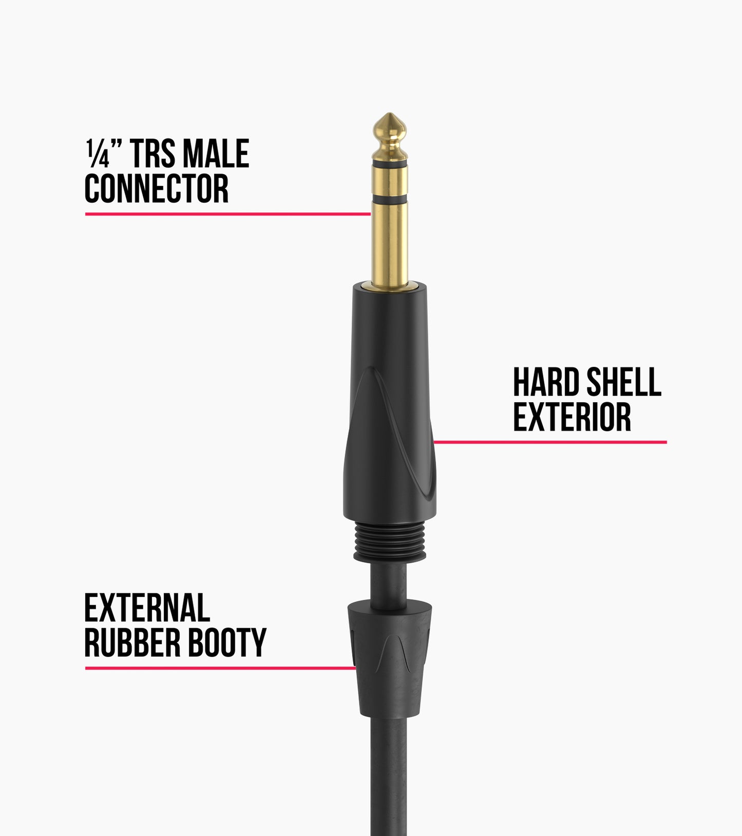 LyxPro 6 ft TRS Audio Cable - Connector