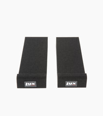 frontal view of studio monitor isolation pads 