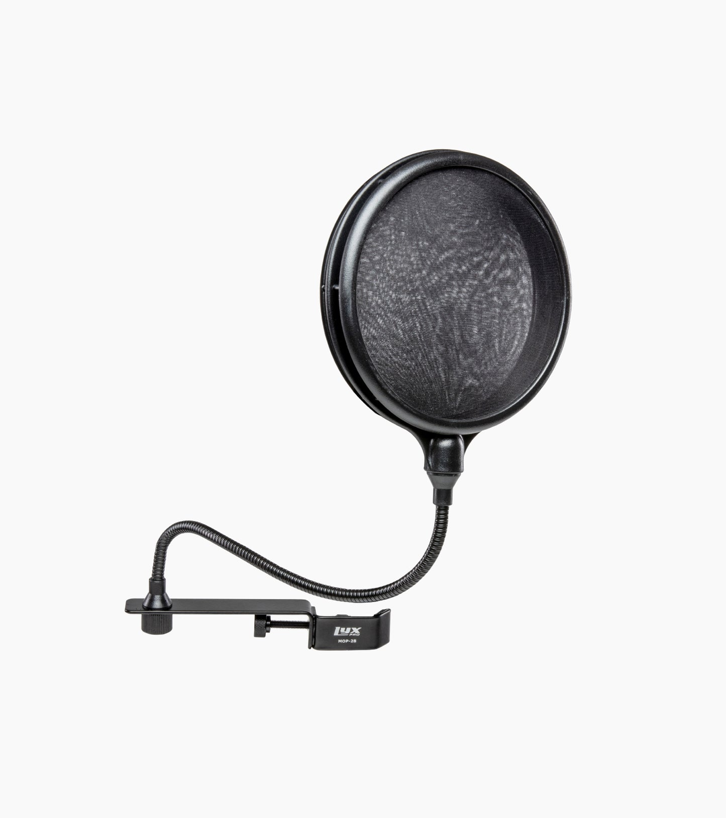 microphone pop filter with flexible gooseneck 