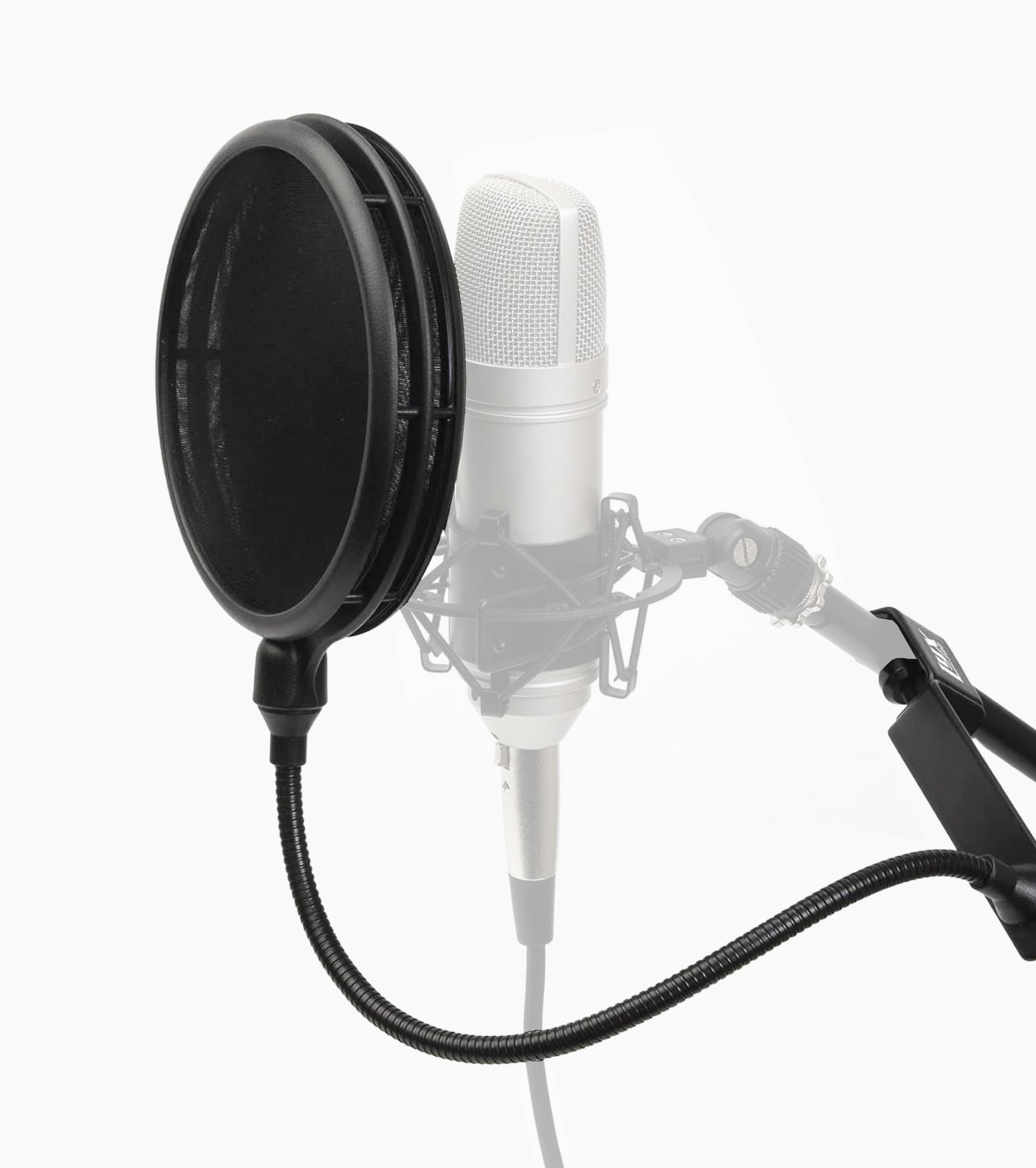 LyxPro Dual Layer Microphone Pop Filter with Flexible Goosenec - Side Image