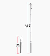  telescoping microphone boom pole with cable sections 