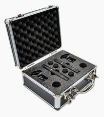 pencil condenser microphone accessory kit stored in carrying case