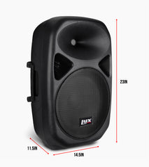 12” portable passive PA speaker dimensions