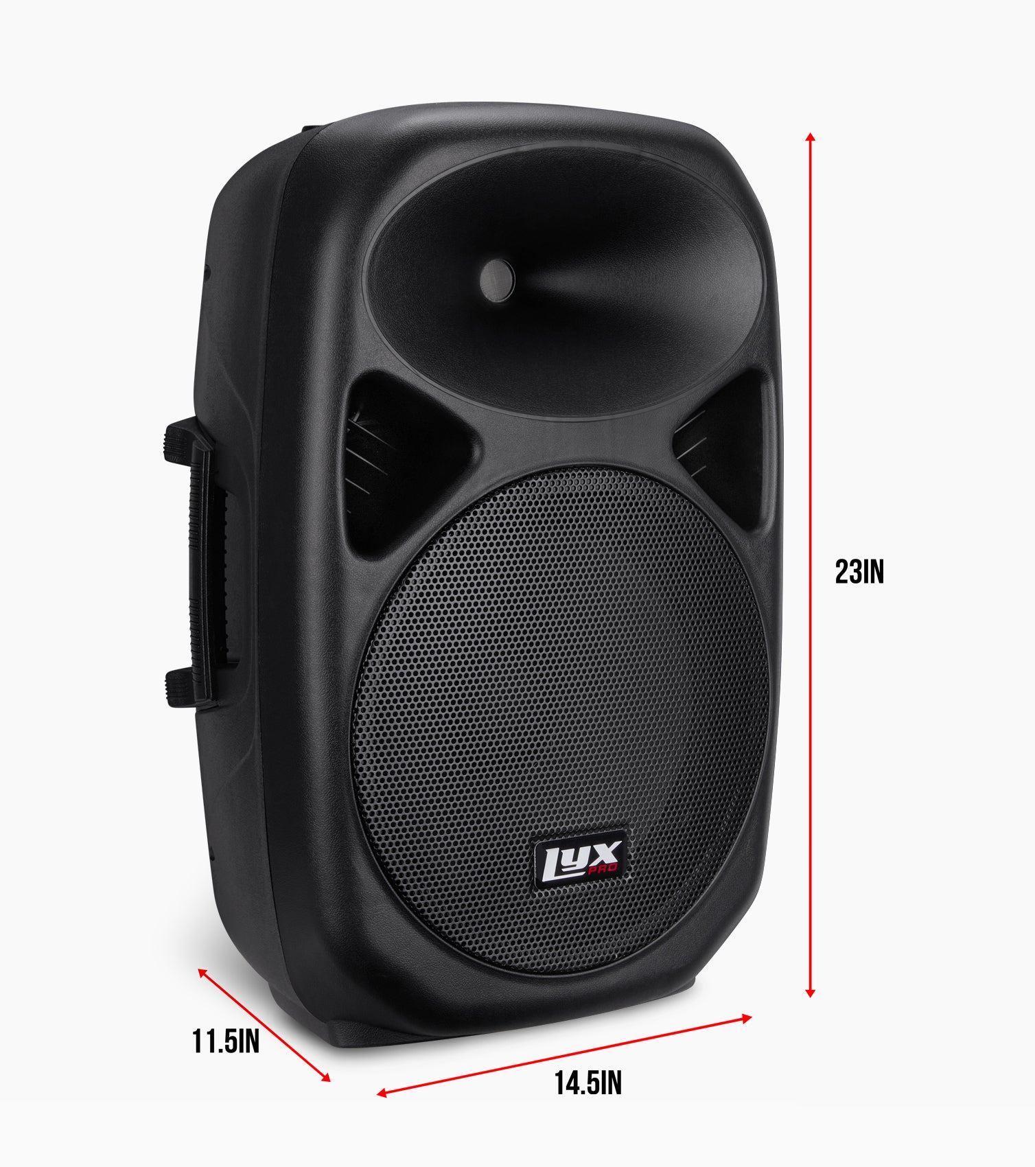 LyxPro 12 in Portable PA Speaker - Dimensions