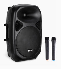 15” portable battery-powered PA speaker