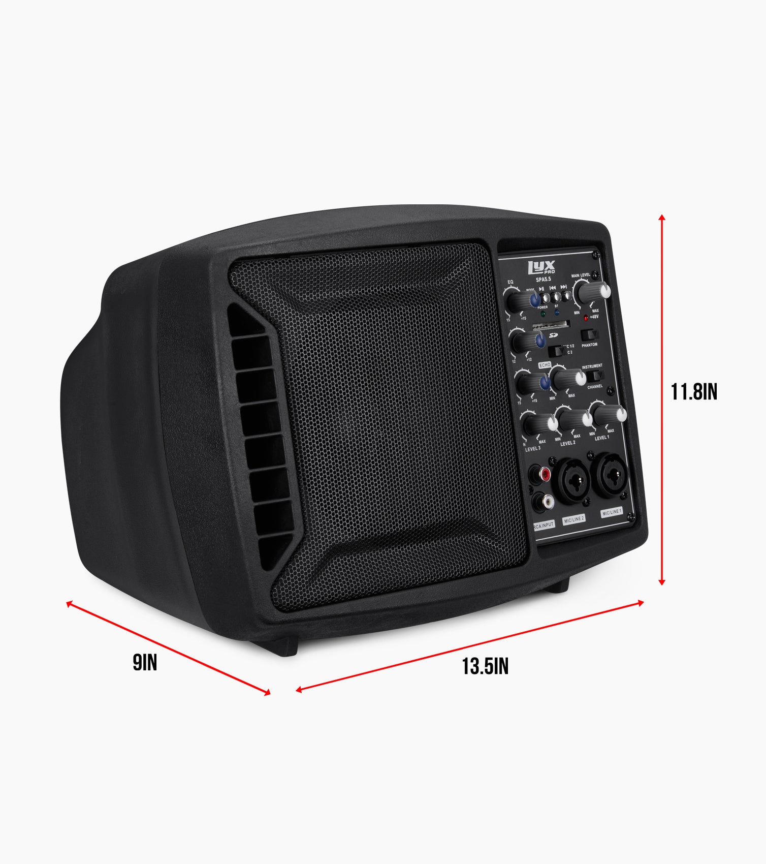 Small PA Speaker - Dimensions 