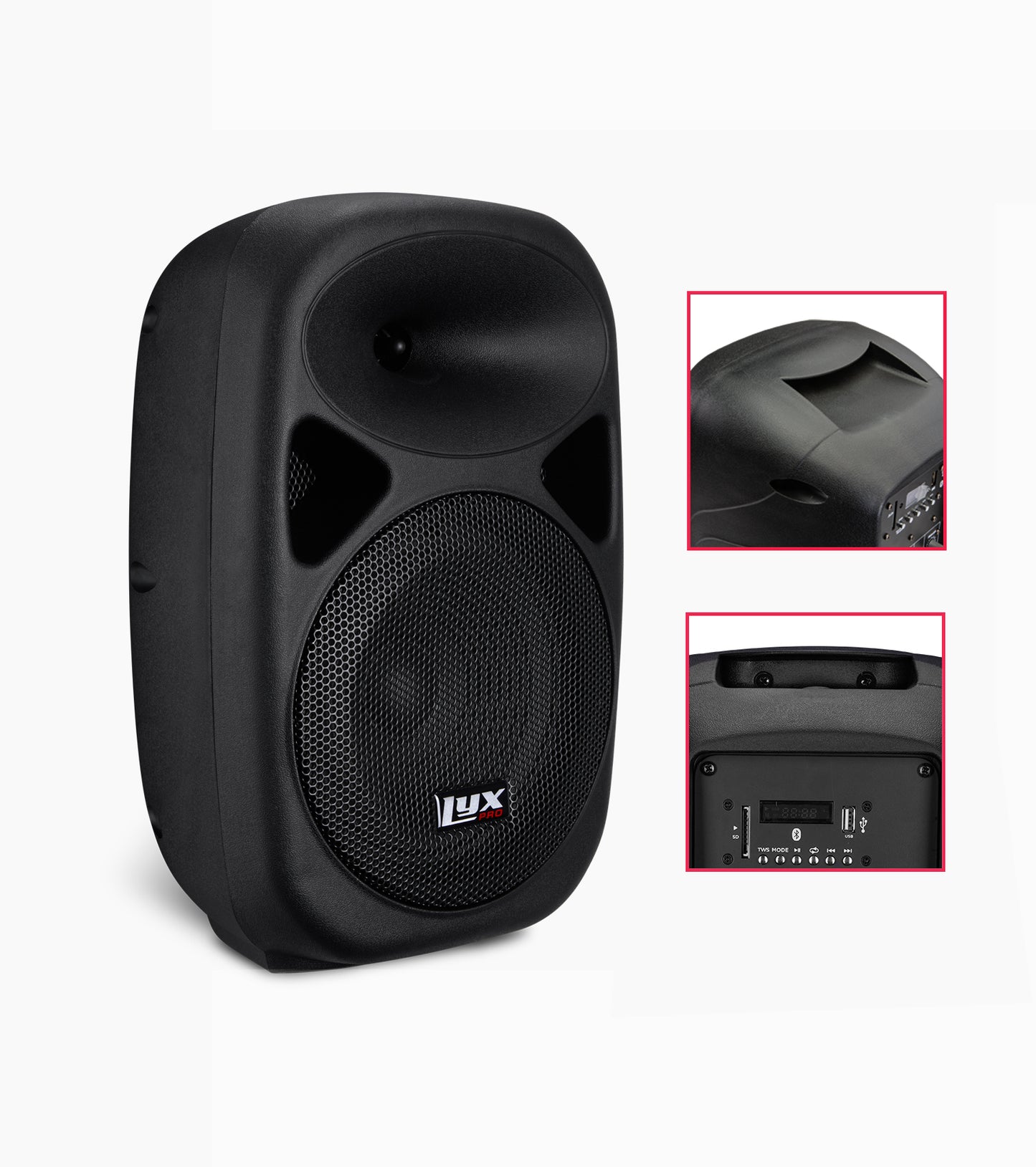 8” portable battery-powered PA speaker parts