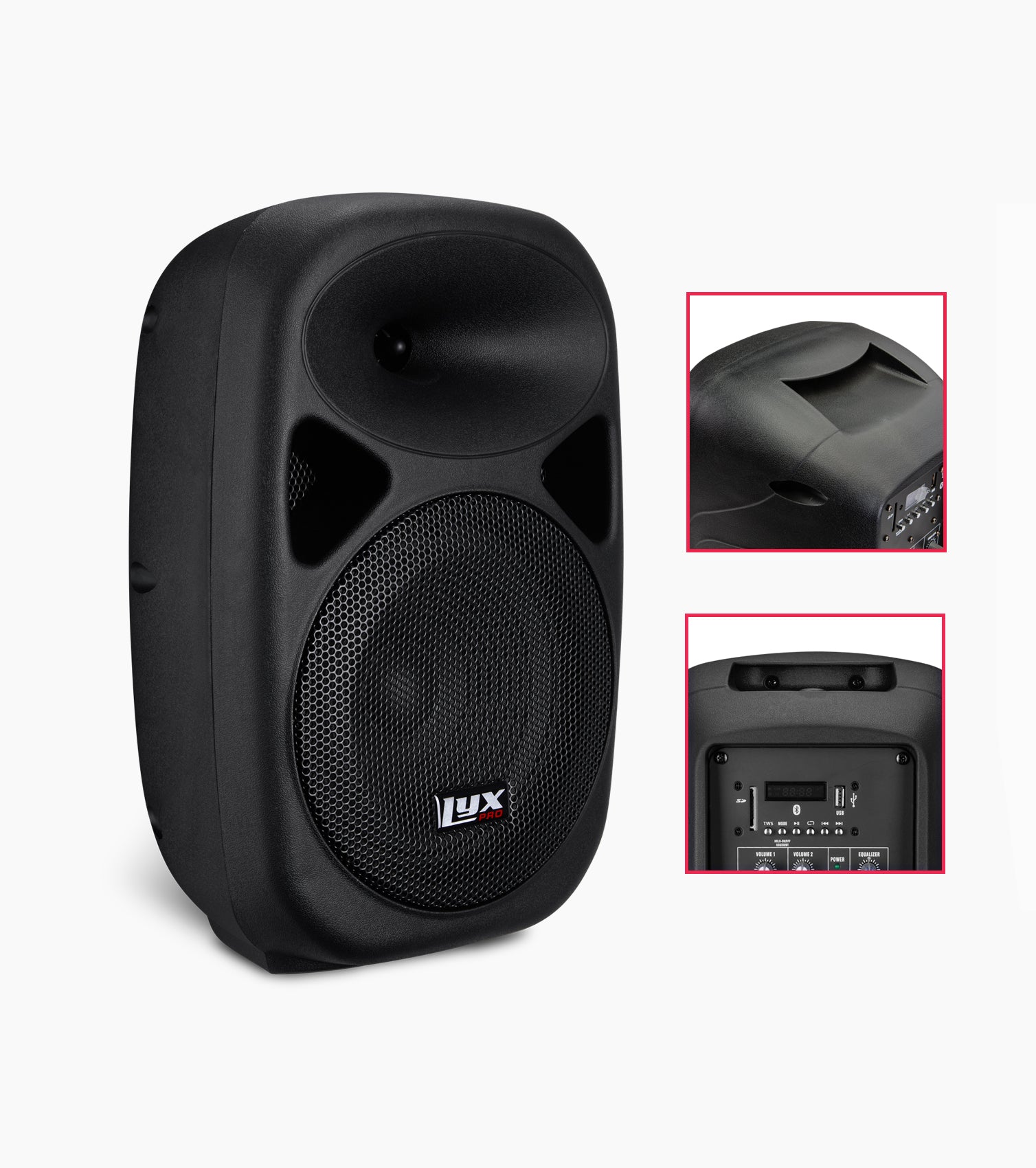 LyxPro 8 in Portable PA Speaker - Multiple views