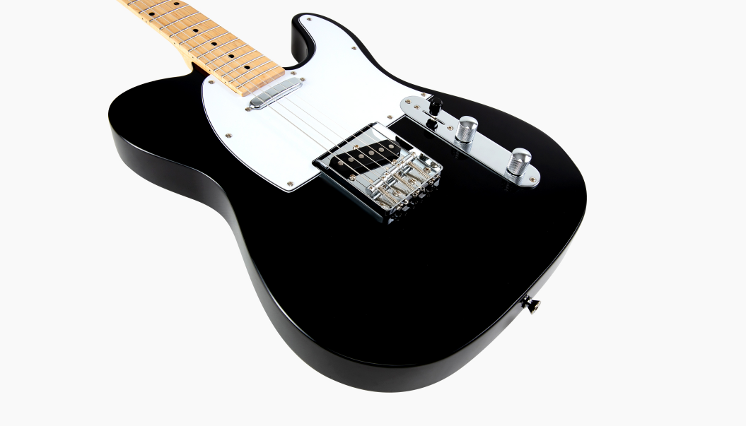 tl series beginner electric guitar in black 