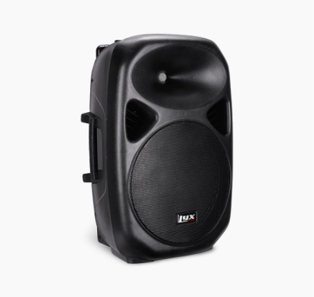 black portable passive PA speaker