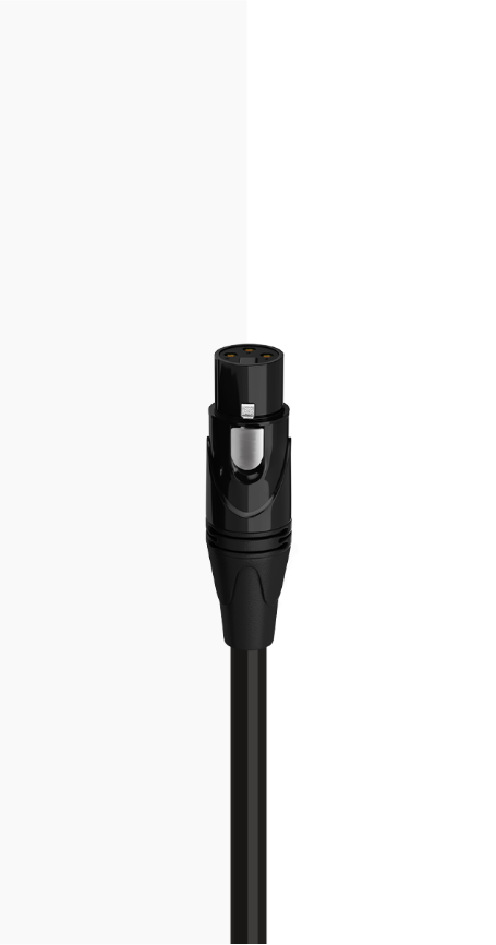 medium black XLR audio cable 